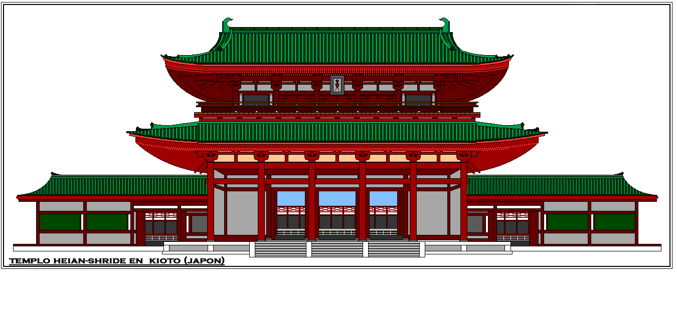 Templo Heian-Shride en Kioto (Japón) | Mis dibujos